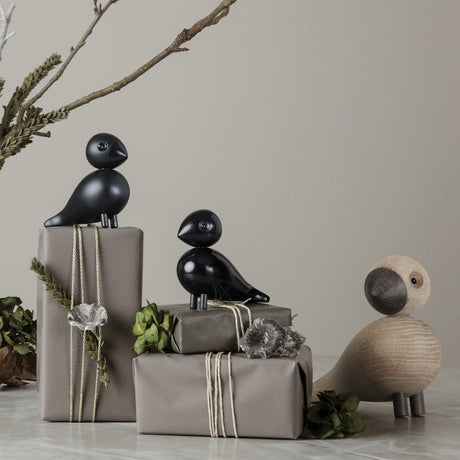 Kay Bojesen Beechwood Lovebirds Black Set of 2 4