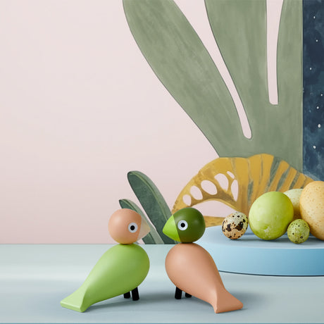 Kay Bojesen  Lovebirds Light Green and Rose Set of 2 6