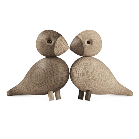 Kay Bojesen Lovebirds Oak and Smoked Oak Set of 2 1
