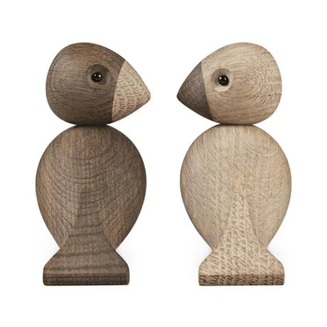 Kay Bojesen Lovebirds Oak and Smoked Oak Set of 2 2