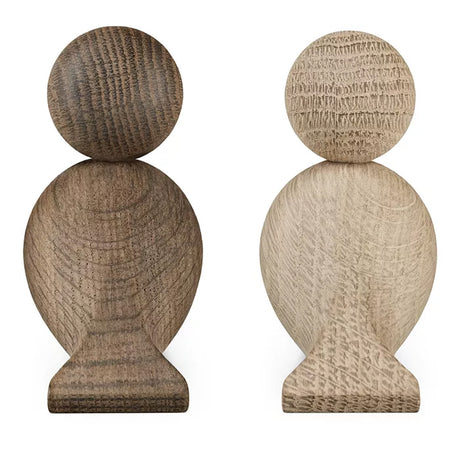 Kay Bojesen Lovebirds Oak and Smoked Oak Set of 2 5