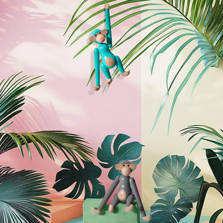 Kay Bojesen Mini Wooden Monkey Beechwood set 5