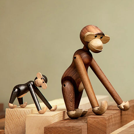 Kay Bojesen Mini Wooden Monkey Beechwood Stained Oak 6