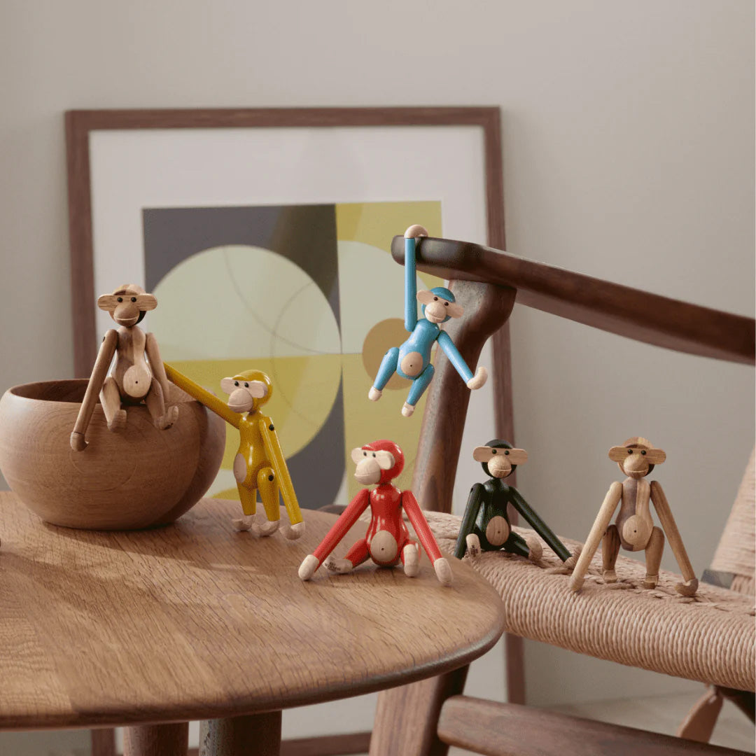 Kay Bojesen Mini Wooden Monkey Beechwood Stained Oak 8