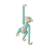 Kay Bojesen Mini Wooden Monkey Beechwood Turquoise 3