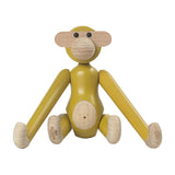 Kay Bojesen Mini Wooden Monkey Beechwood Vintage Yellow 1