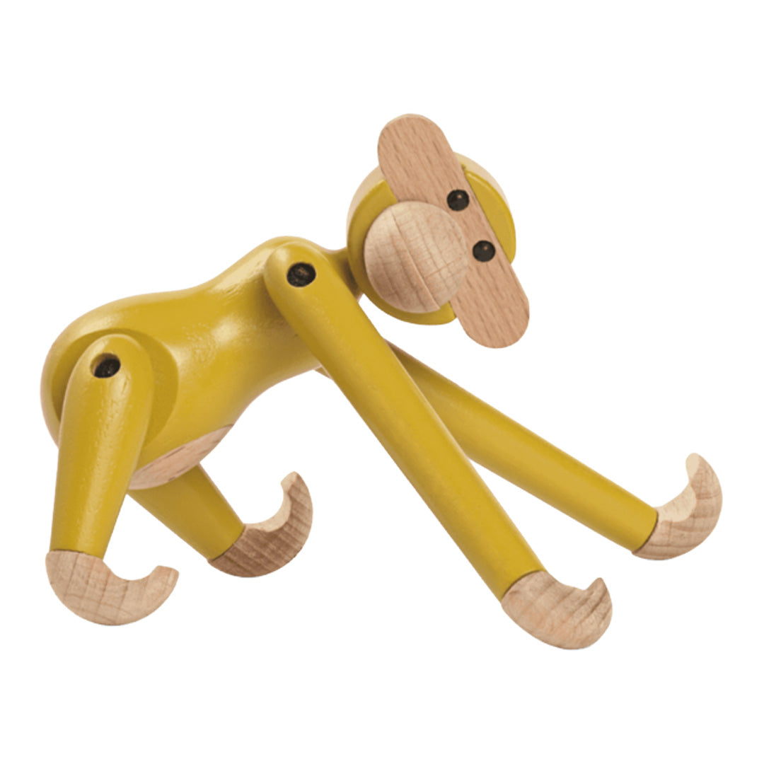Kay Bojesen Mini Wooden Monkey Beechwood Vintage Yellow 4