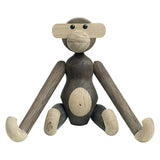 Kay Bojesen Small Wooden Monkey Beechwood Oak and Smoked Oak 1