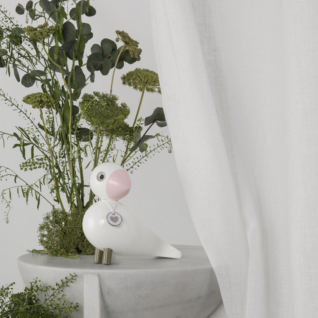 Kay Bojesen Beechwood Songbird Love White and Rose 3