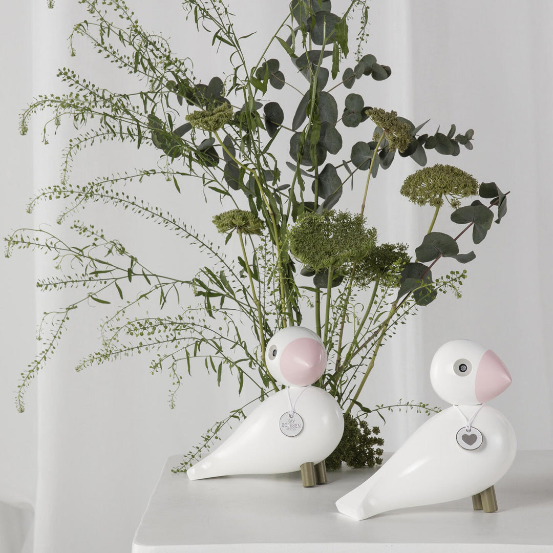 Kay Bojesen Beechwood Songbird Love White and Rose 4