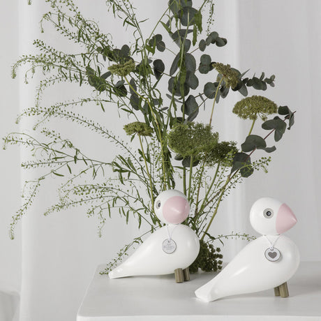 Kay Bojesen Beechwood Songbird Love White and Rose 4