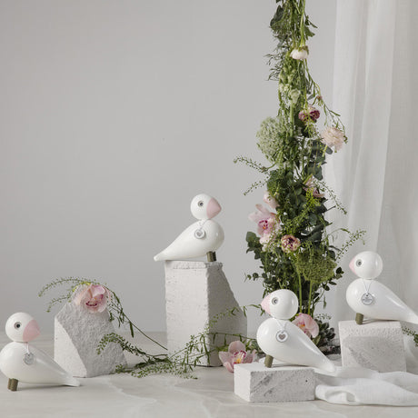 Kay Bojesen Beechwood Songbird Love White and Rose 5