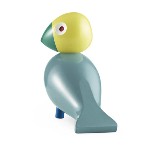 Kay Bojesen Beechwood Songbird Sunshine Turquoise and Yellow 1