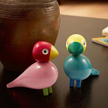 Kay Bojesen Beechwood Songbird Sunshine Turquoise and Yellow 5