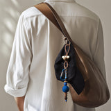 Kay Bojesen Wooden Monkey Golden Metal Keychain with Natural Leather 4