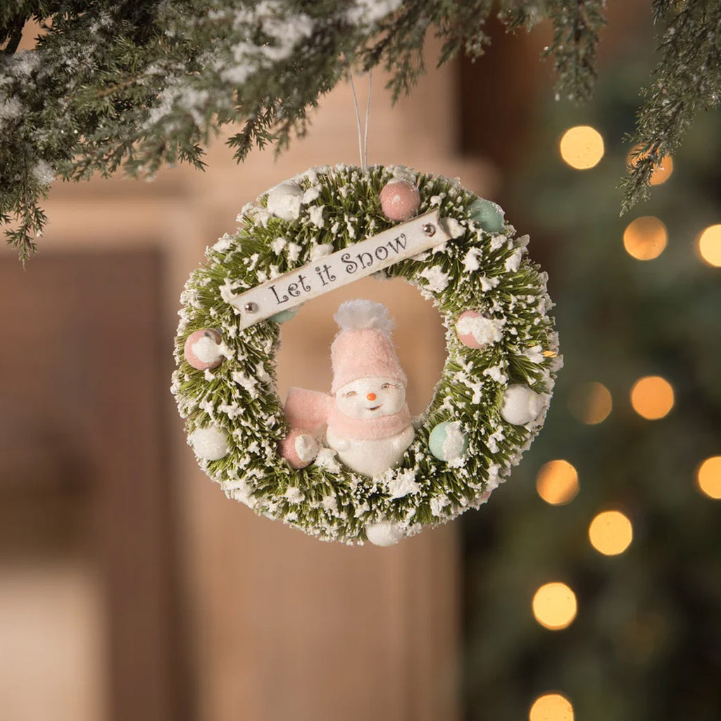 Michelle Allen for Bethany Lowe Let it Snow Snowgirl in Wreath front