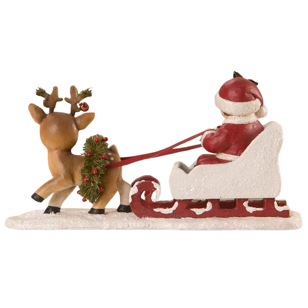Lil Reindeer Ride Christmas Figurine back