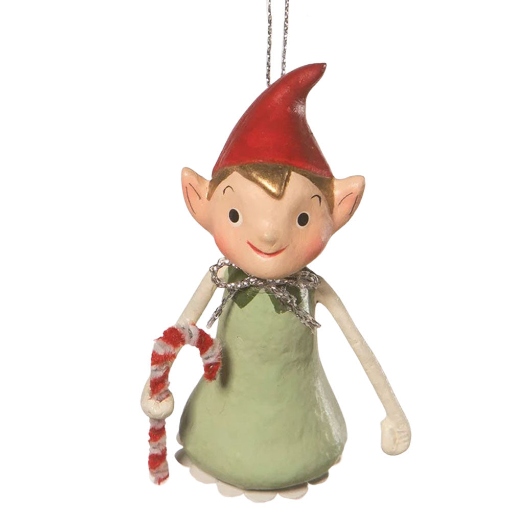 Little Elf Ornament by Michelle Lauritsen 2.5" front
