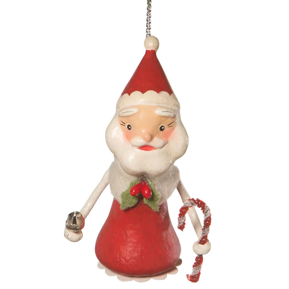 Little Santa Ornament by Michelle Lauritsen 2.5" front