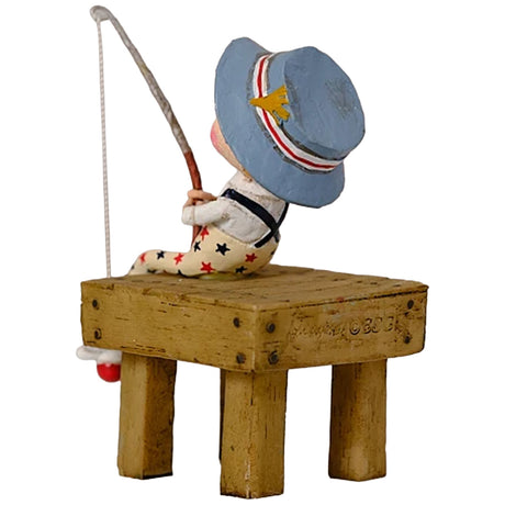Cuddle Decor Lori Mitchell Gone Fishin' 5.25" back
