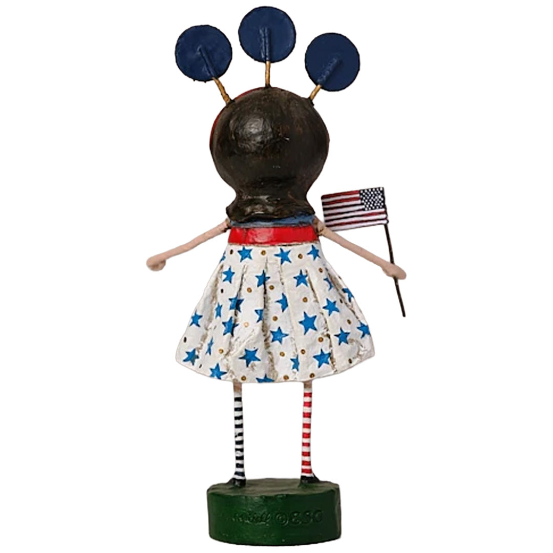 Cuddle Decor Lori Mitchell USA Girl 7.75" back