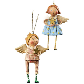 Cuddle Decor Lori Mitchell Babes in Toyland Ornaments - Set of 2