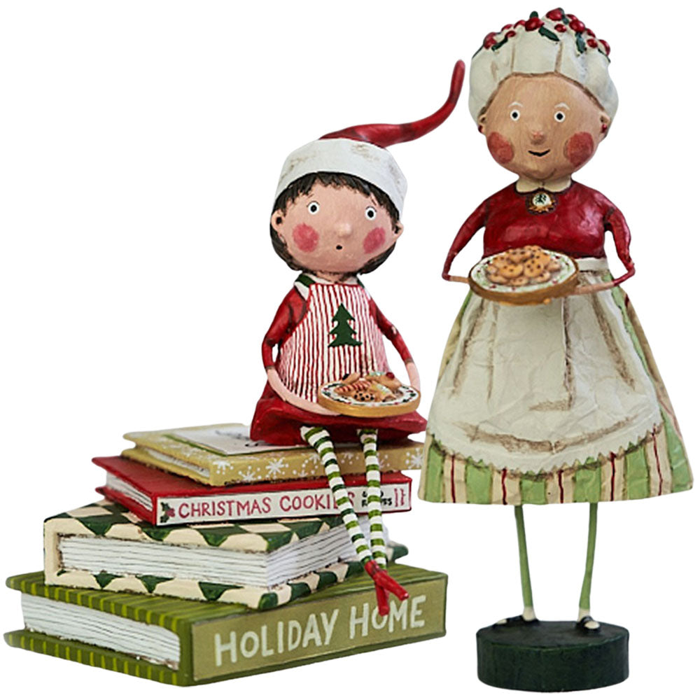 Baking Time Christmas Figurine Collectible by Lori Mitchell Set of 2