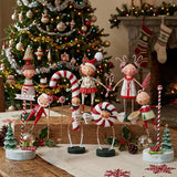 Cuddle Decor Lori Mitchell Candy Cane Village Set of 7 lifestyle