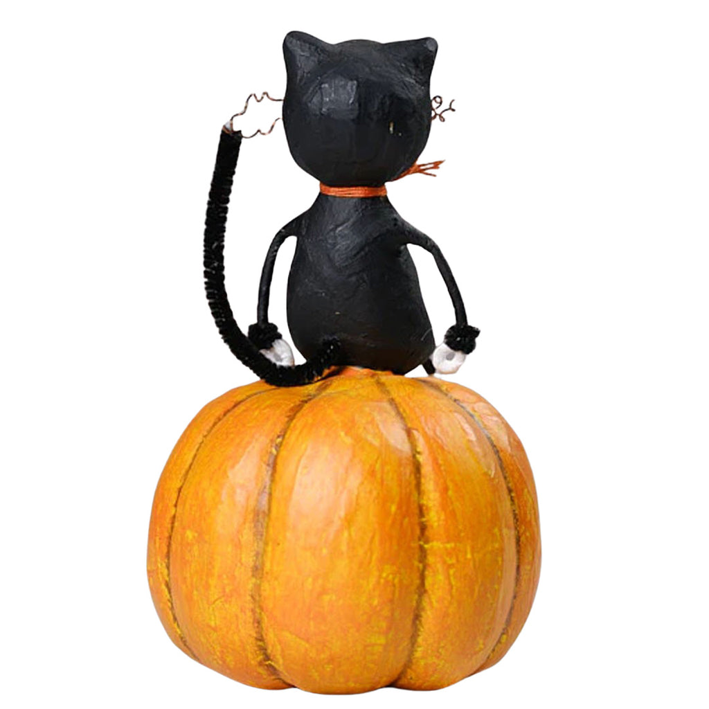 Cat & Jack Halloween Figurine by Lori Mitchell, Halloween Collectibles back