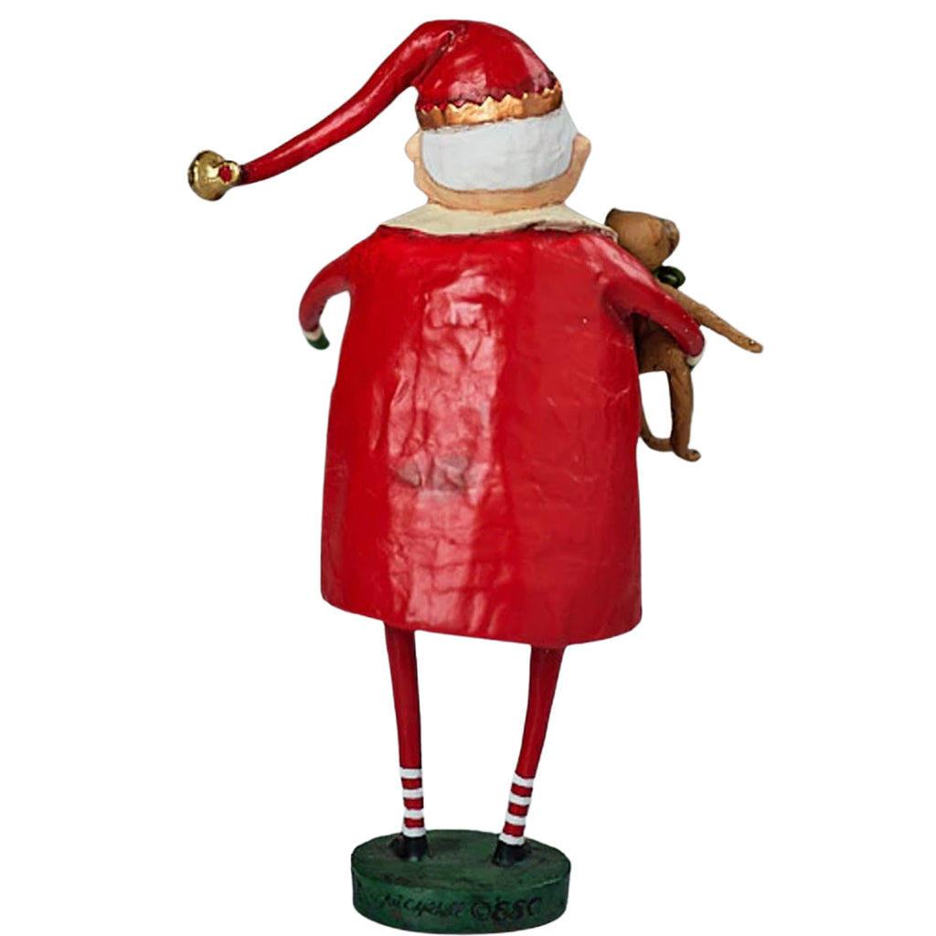 Christmas Cheer Santa Christmas Figurine by Lori Mitchell back