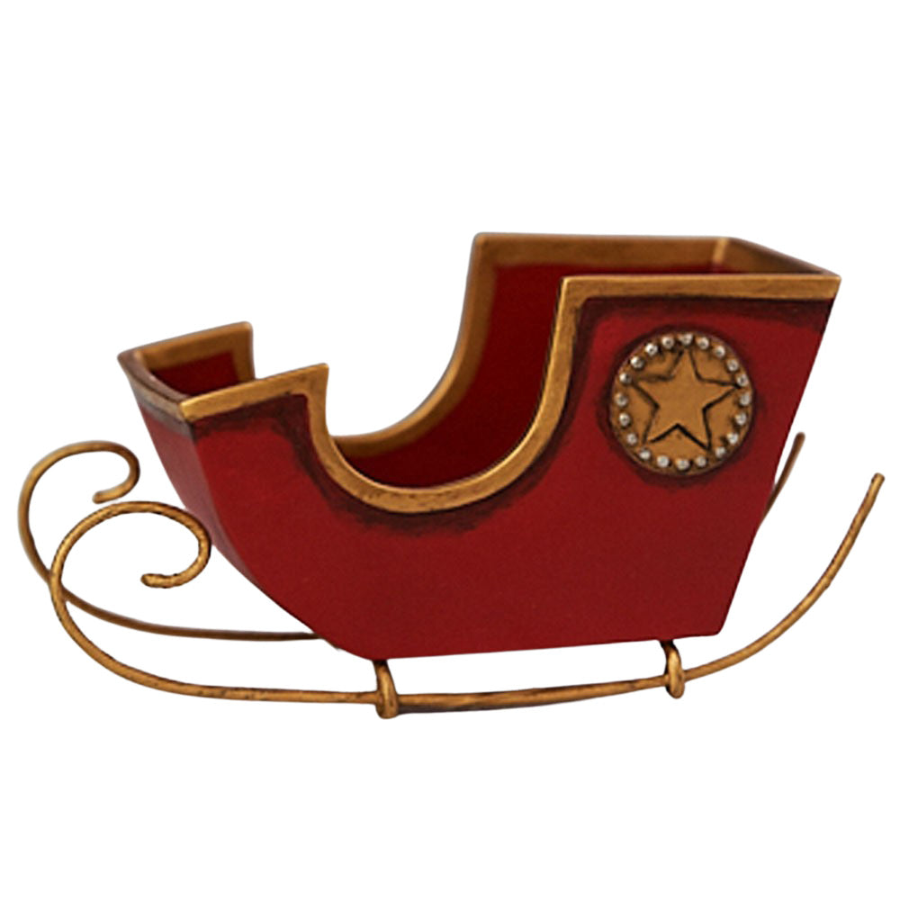 Santa's Sleigh Christmas Figurine and Collectible by Lori Mitchell