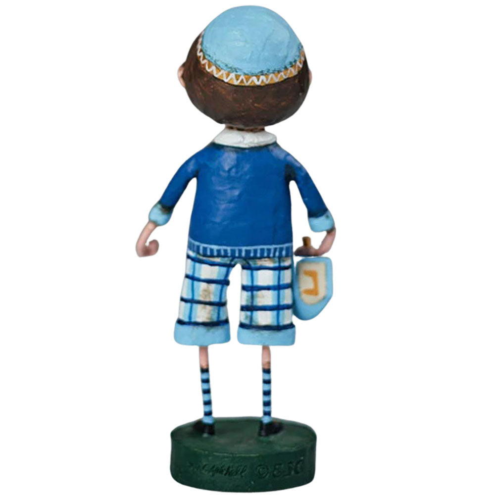 David's Dreidel Christmas Figurine and Collectible by Lori Mitchell back