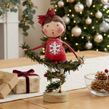 Cuddle Decor Deck the Halls Christmas Figurine and Collectible by Lori Mitchell front lifestyle