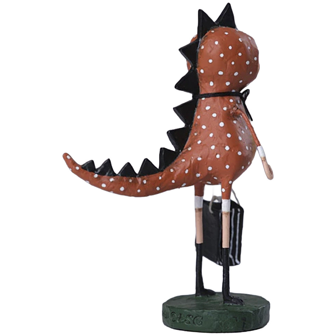 Dinky Dinosaur Halloween Figurine and Collectible by Lori Mitchell back