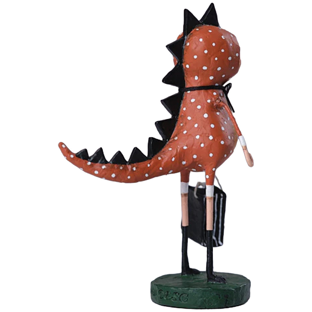 Dinky Dinosaur Halloween Figurine and Collectible by Lori Mitchell back new version