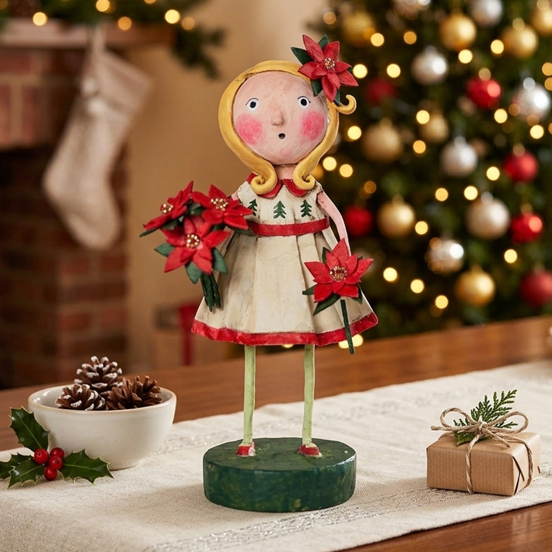 Cuddle Decor Etta Poinsettia by Lori Mitchell front lifestyle