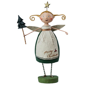 Cuddle Decor Evergreen Angel Christmas Figurine and Collectible by Lori Mitchell Evergreen Angel