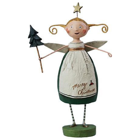 Cuddle Decor Evergreen Angel Christmas Figurine and Collectible by Lori Mitchell Evergreen Angel