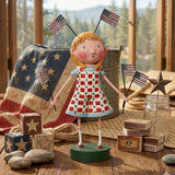 Cuddle Decor Fannie's Flags Summer Patriotic Collectible Figurine by Lori Mitchell lifestyle