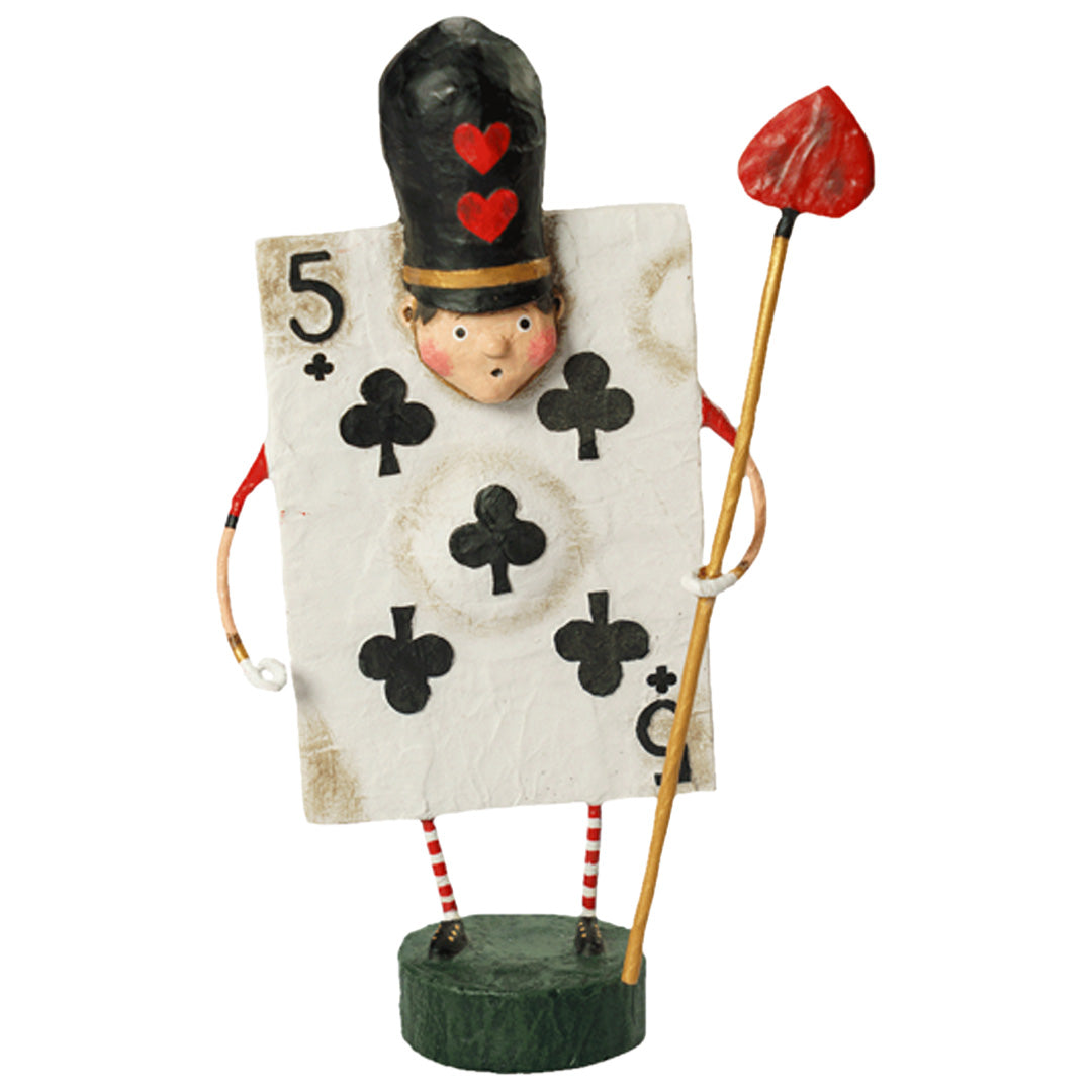 Cuddle Decor Lori Mitchell Five of Clubs 7.5"