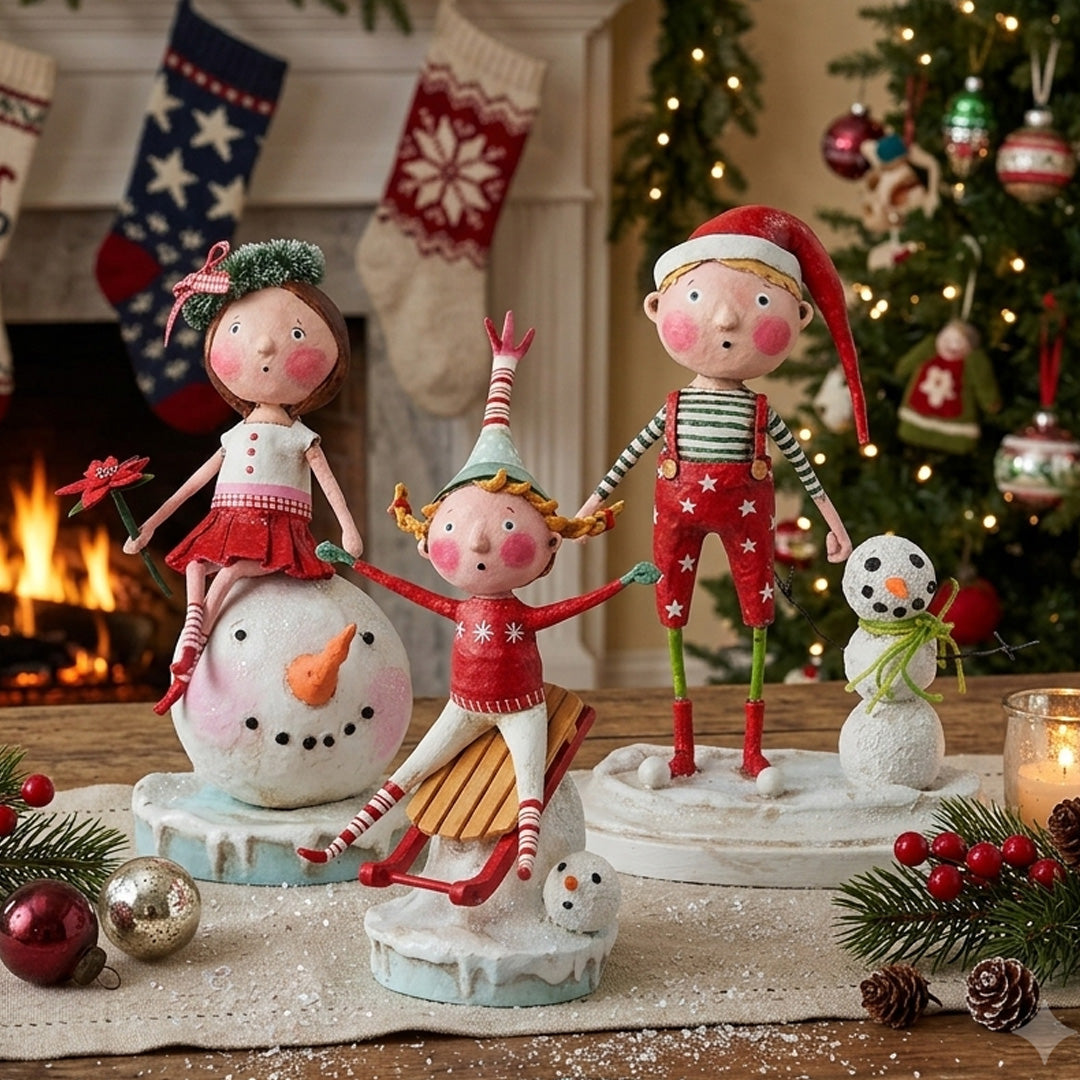 Cuddle Decor Lori Mitchell Frosty Friends - Set of 3 lifestyle