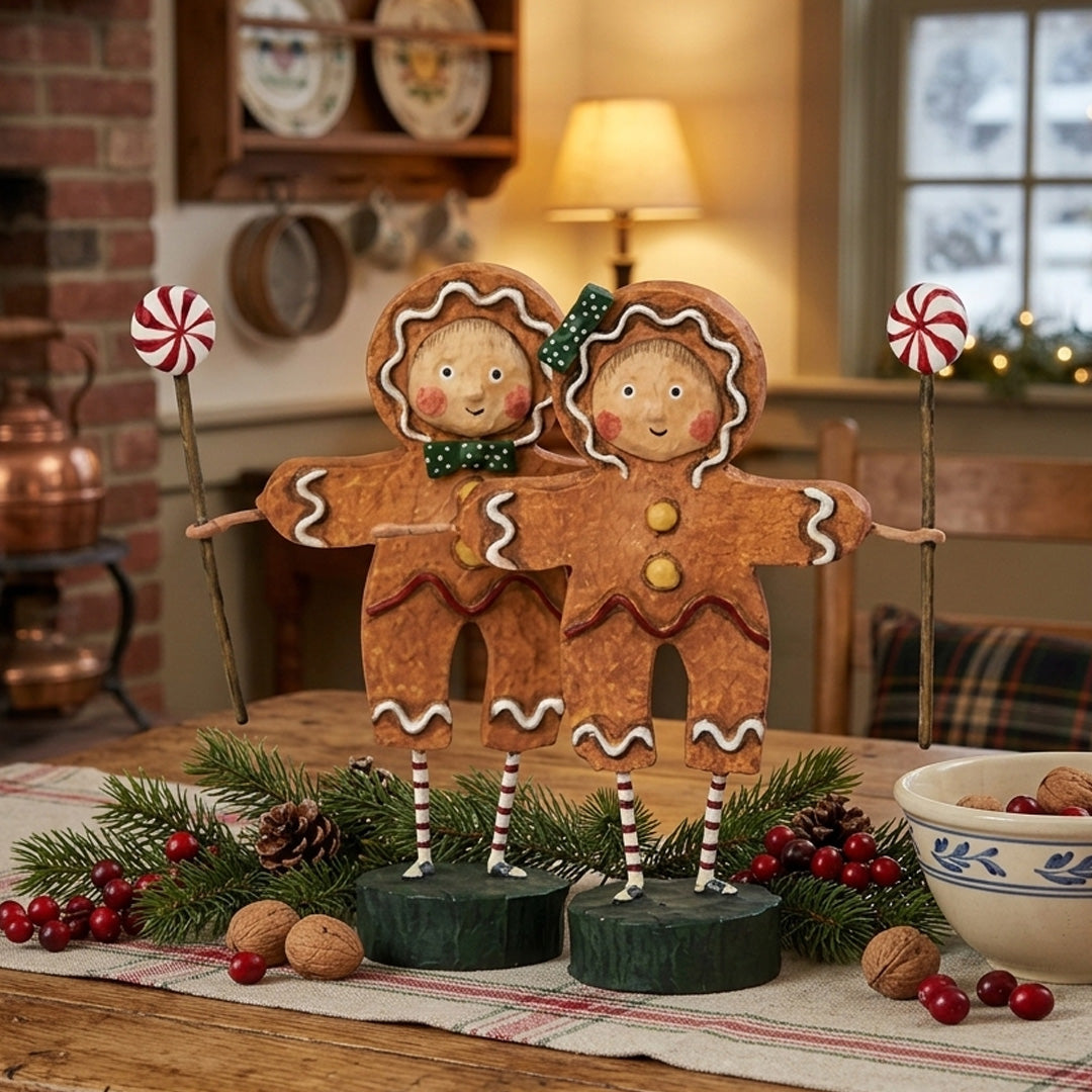 Cuddle Decor Gingerbread Boy & Girl by Lori Mitchell front lifestyle