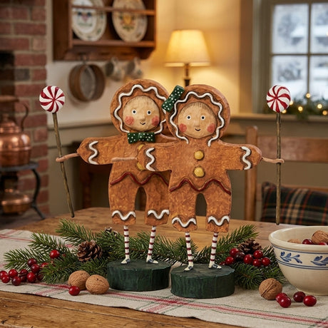 Cuddle Decor Gingerbread Boy & Girl by Lori Mitchell front lifestyle