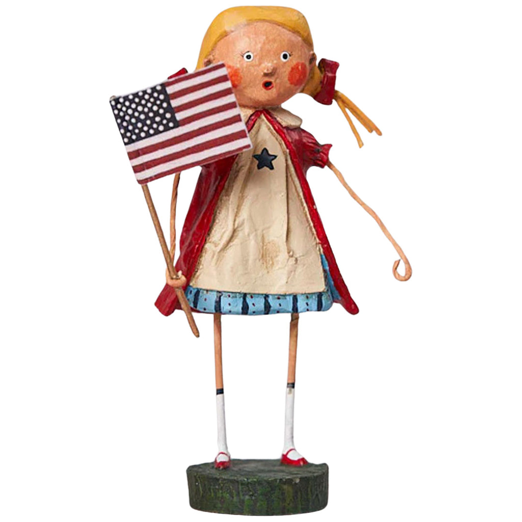 Gloria Summer Patriotic Collectible Figurine by Lori Mitchell front