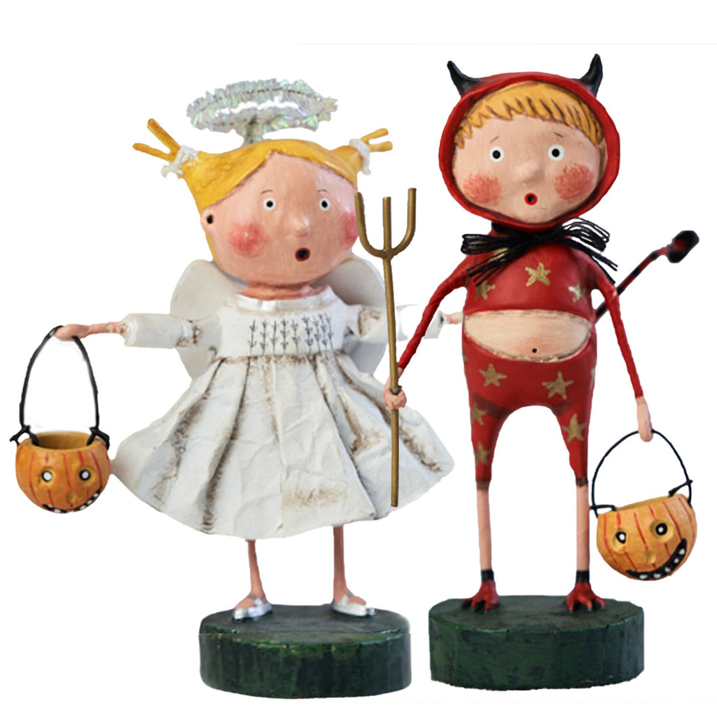 A Matching Love Angel and Devil Halloween Figurine by Lori Mitchell