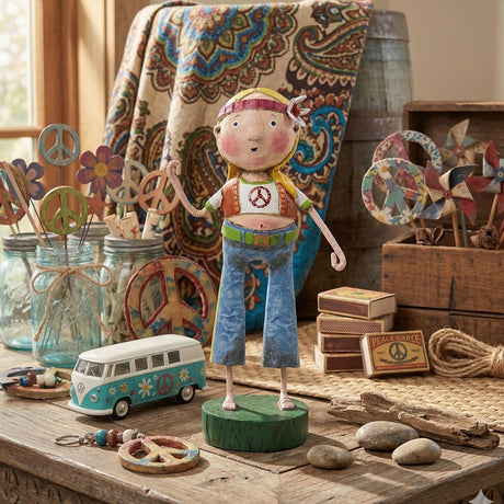 Cuddle Decor Hippie Chick Summer Figurine by Lori Mitchell front lifestyle