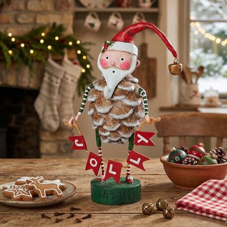Cuddle Decor Jolly Jingle Santa by Lori Mitchell front lifestyle