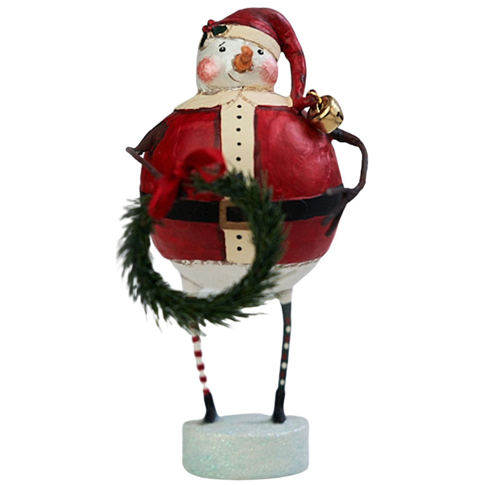 Jolly Snow Santa Christmas Figurine and Collectible by Lori Mitchell front