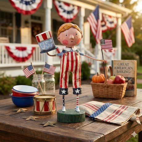 Cuddle Decor Land That I Love Patriotic Figurine by Lori Mitchell front lifestyle