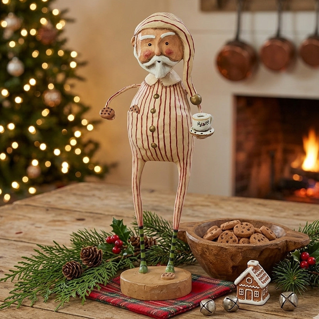 Cuddle Decor Late Night Snack Christmas Figurine and Collectible by Lori Mitchell front lifestyle
